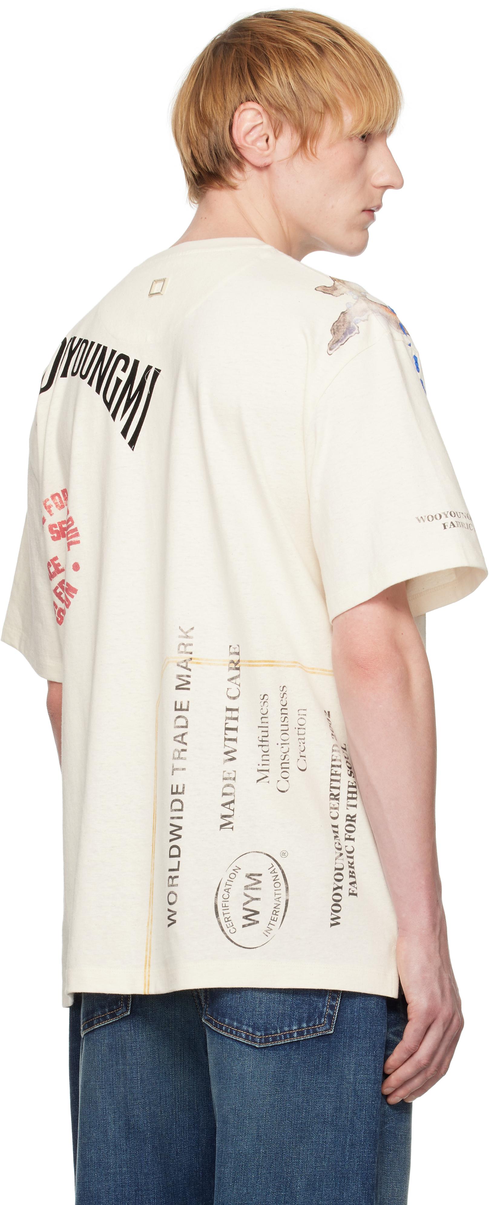 【関税込み】WOOYOUNGMI オフホワイト City グラフィックTシャツ Off-White City Graphic Sweatshirt by WOOYOUNGMI on Sale