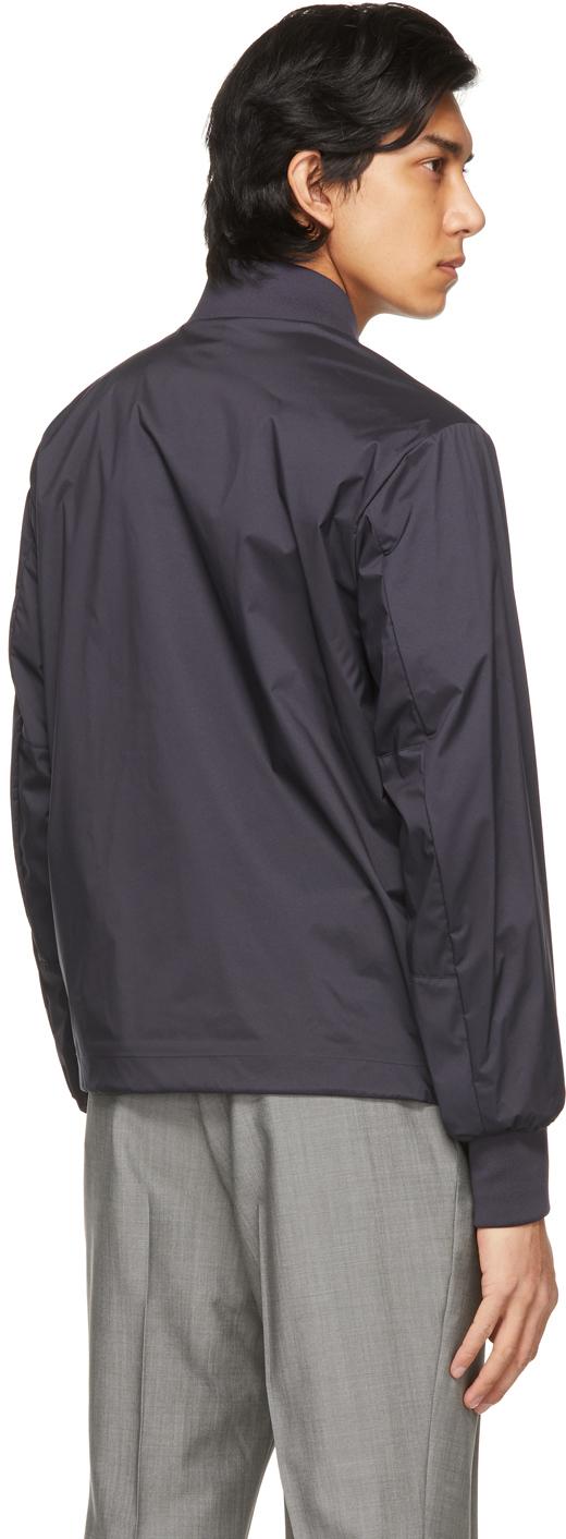 Moncler Navy Leos Bomber Jacket in Blue 