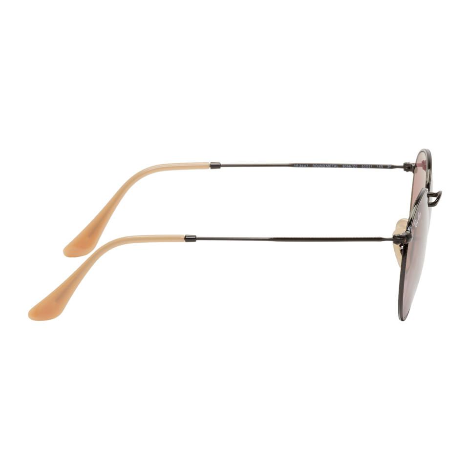 Ray Ban Black And Pink Round Phantos Sunglasses For Men Lyst