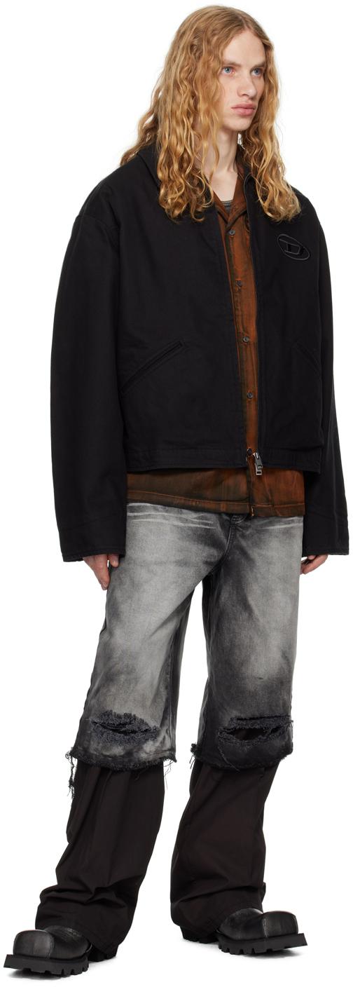 DIESEL J-Taylor-Bleach Denim Jacket in Black for Men | Lyst