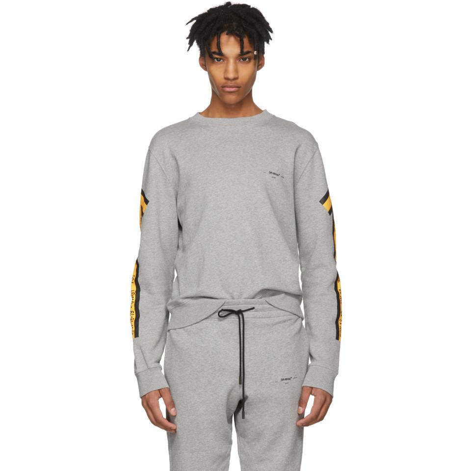 Off-White c/o Virgil Abloh Grey And Yellow Arrows Sweatshirt Gray for Men |