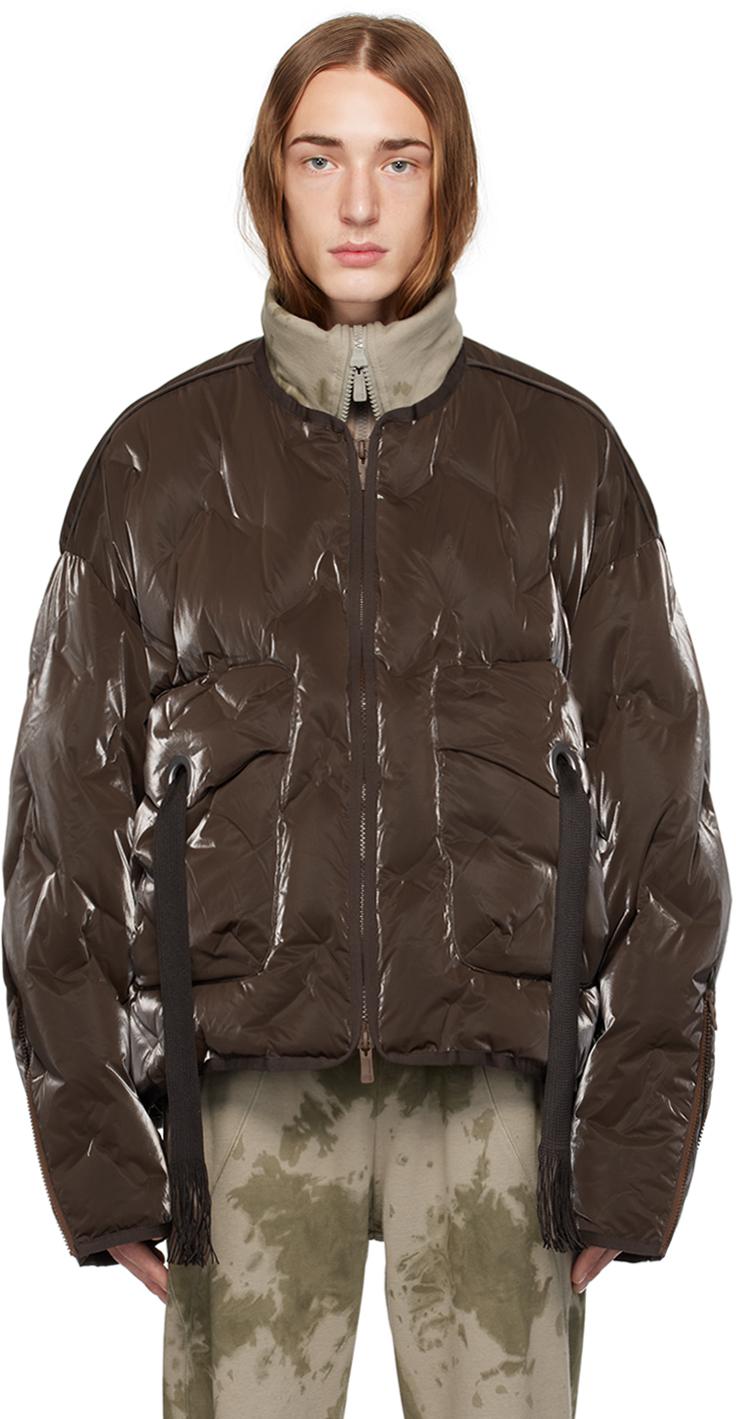 A.A.Spectrum Ssense Exclusive Cyberen Down Jacket in Brown for Men Lyst UK