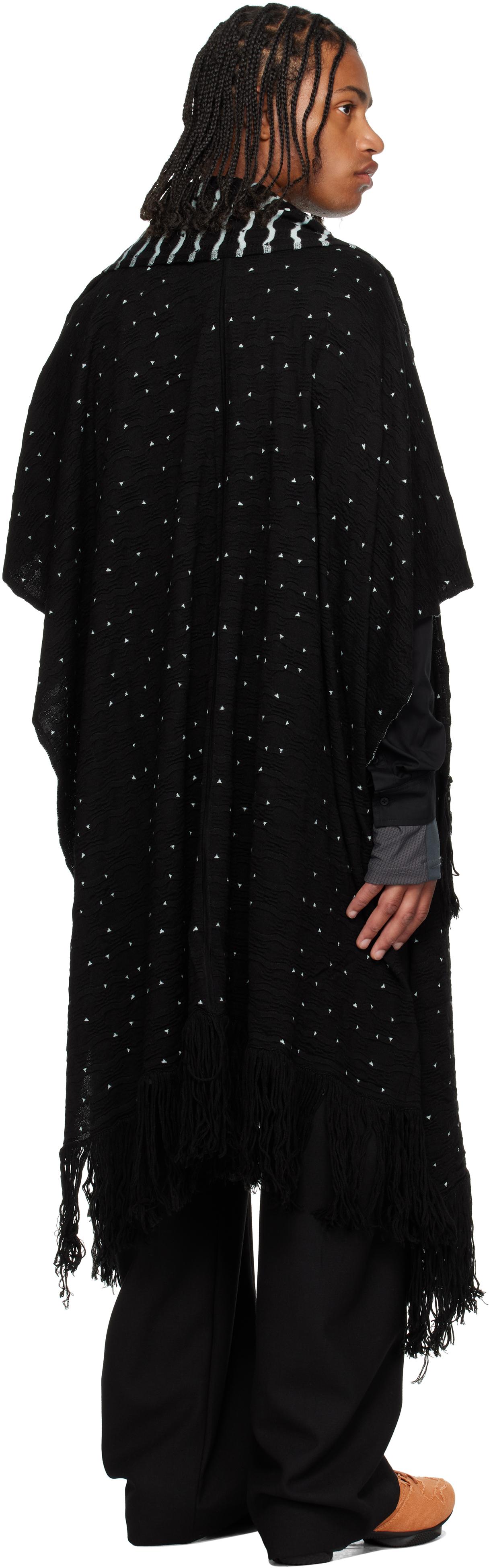 Kiko Kostadinov マフラー Kiko Kostadinov: ブラック Tarr マフラー | SSENSE 日本