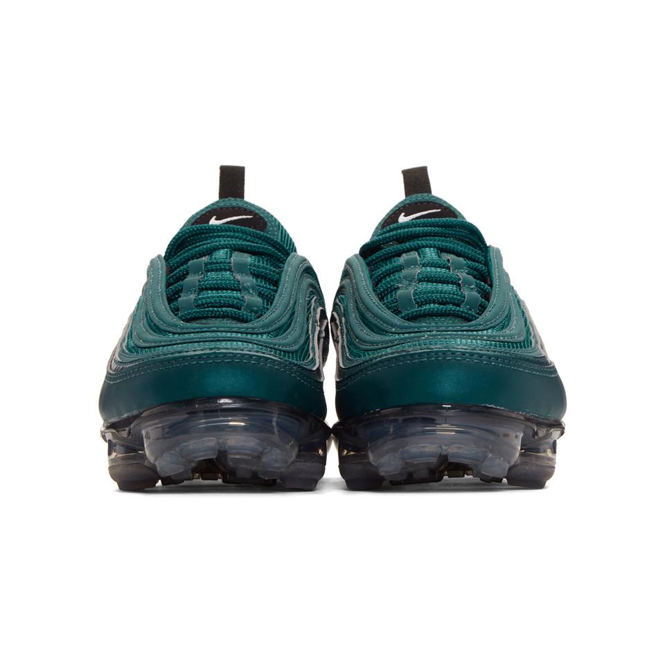 green nike air vapormax 97 sneakers