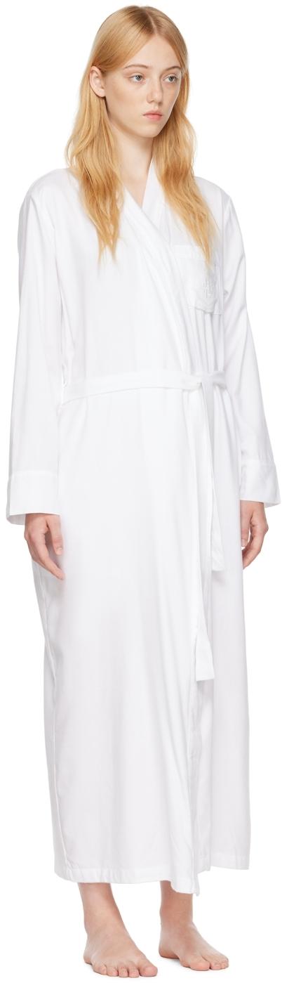 Womens Clothing Nightwear and sleepwear Nightgowns and sleepshirts Skims Hotel Embroidered Cotton And Modal-blend Twill Nightdress in White 