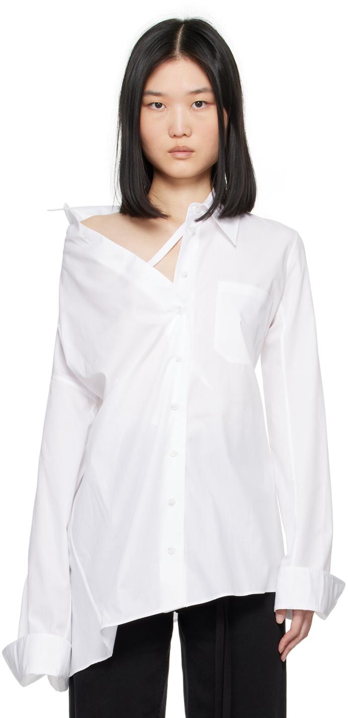 Ann Demeulemeester レディース ホワイト Jula シャツ トップス