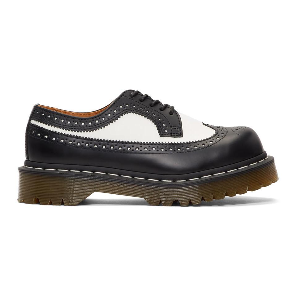 Dr. Martens Leather Black And White 3989 Bex Brogues | Lyst