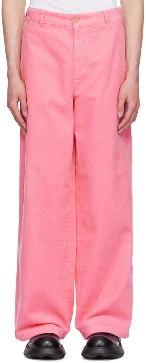 Acne Studios メンズ ピンク ワイドパンツ パンツ・スラックス・チノパン