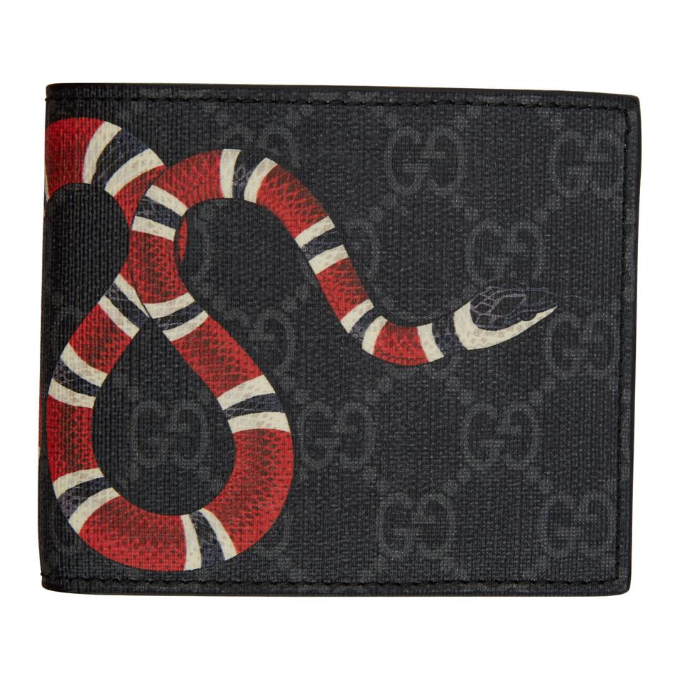 Gucci Canvas Kingsnake Print GG Supreme Wallet in Black for Men - Save 25%  - Lyst