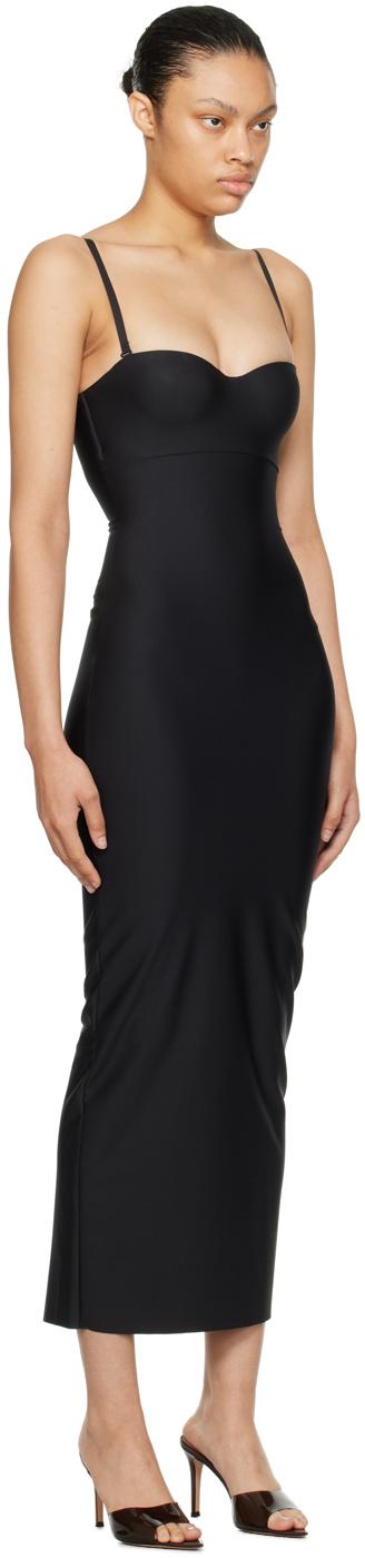 Skims Body Underwire Maxi Slip Dress in Black | Lyst