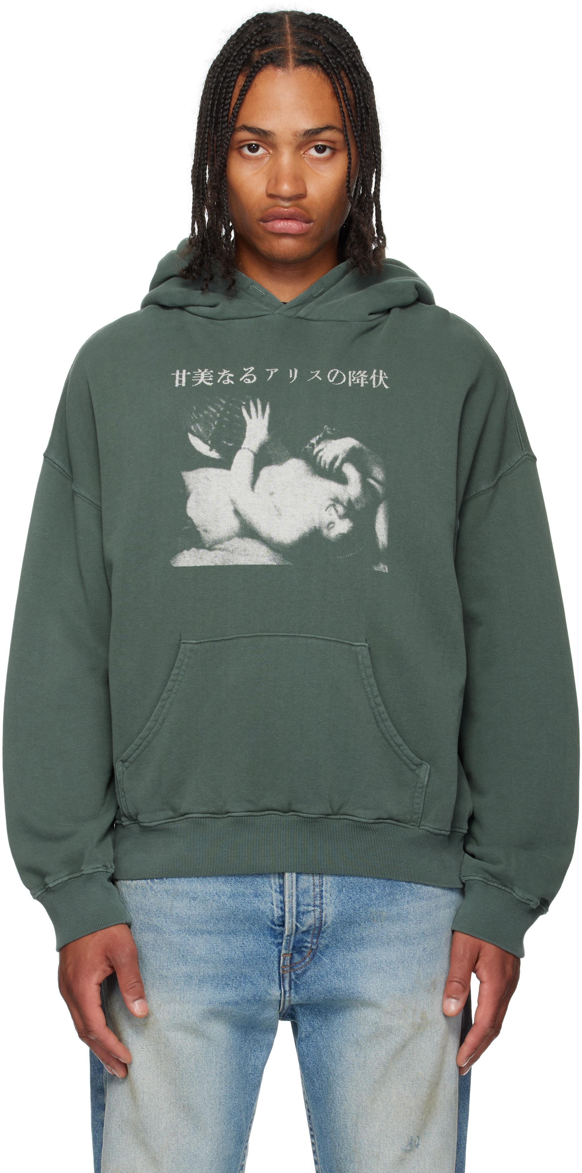 Enfants Riches Deprimes Sweet Surrender Of Alice Hoodie in Green