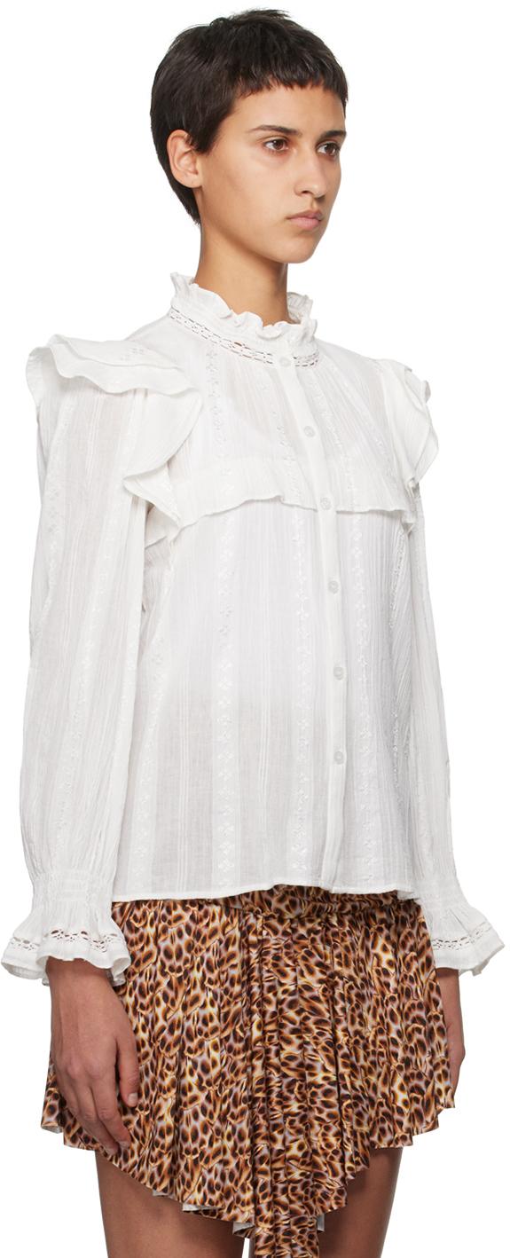 【値下げ★美品】ISABEL MARANT ブラウス　レディース　ホワイト ISABEL MARANT ÉTOILE TEDY ブラウス