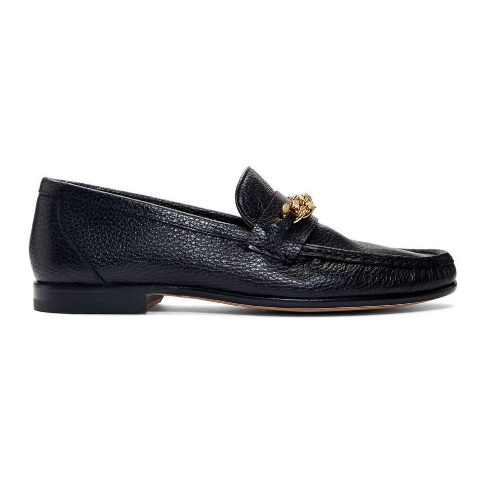 Versace Leather Loafers for Men - Lyst