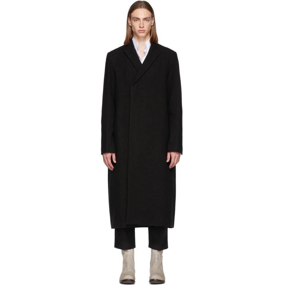 rick owens wool coat