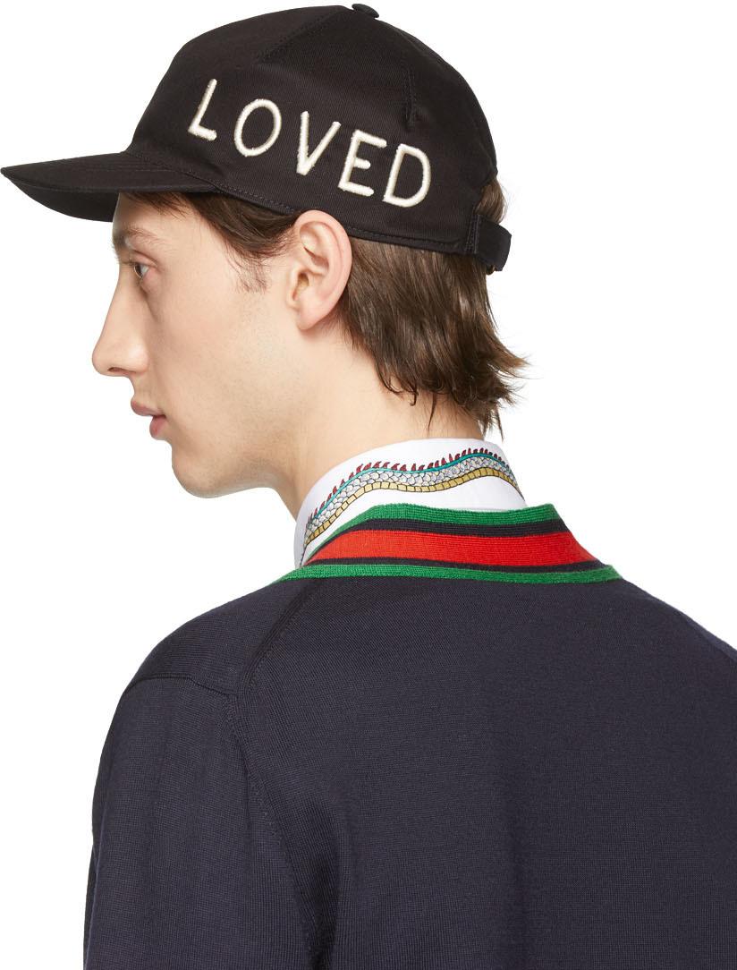 Gucci Cotton Black 'loved' Cap for Men | Lyst