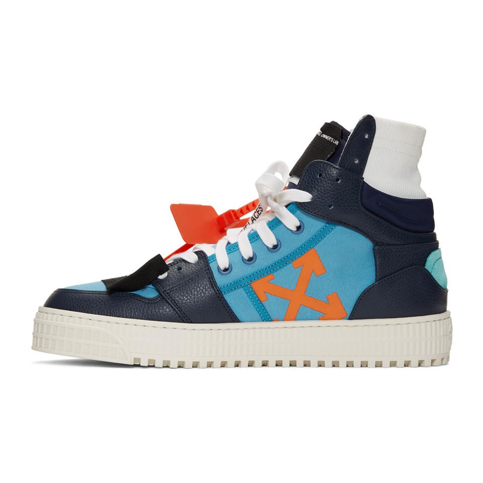 Off-White c/o Virgil Abloh Canvas Off-court 30 High Top Blue Sneakers for  Men | Lyst