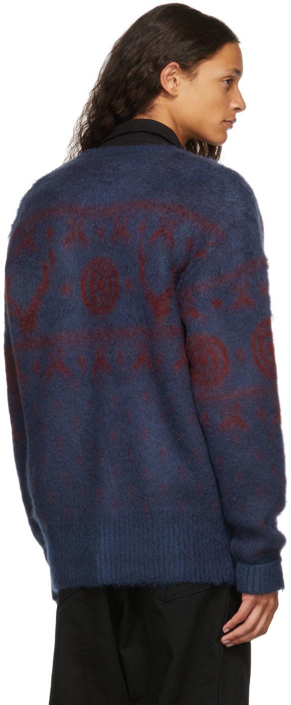 South2 West8 & Red Nordic Cardigan in Blue for Men | Lyst