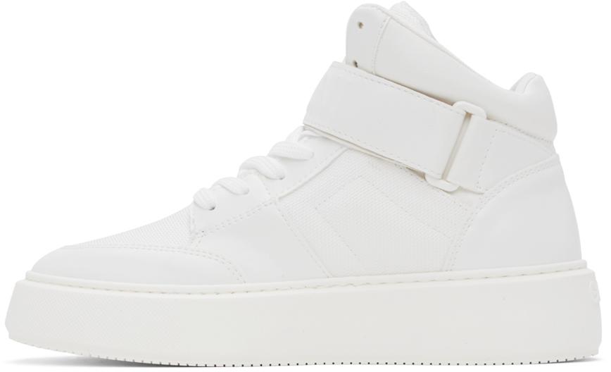 スニーカー Ganni Touch-Strap High-Top Sneakers GANNI touch-strap high-top sneakers | REVERSIBLE