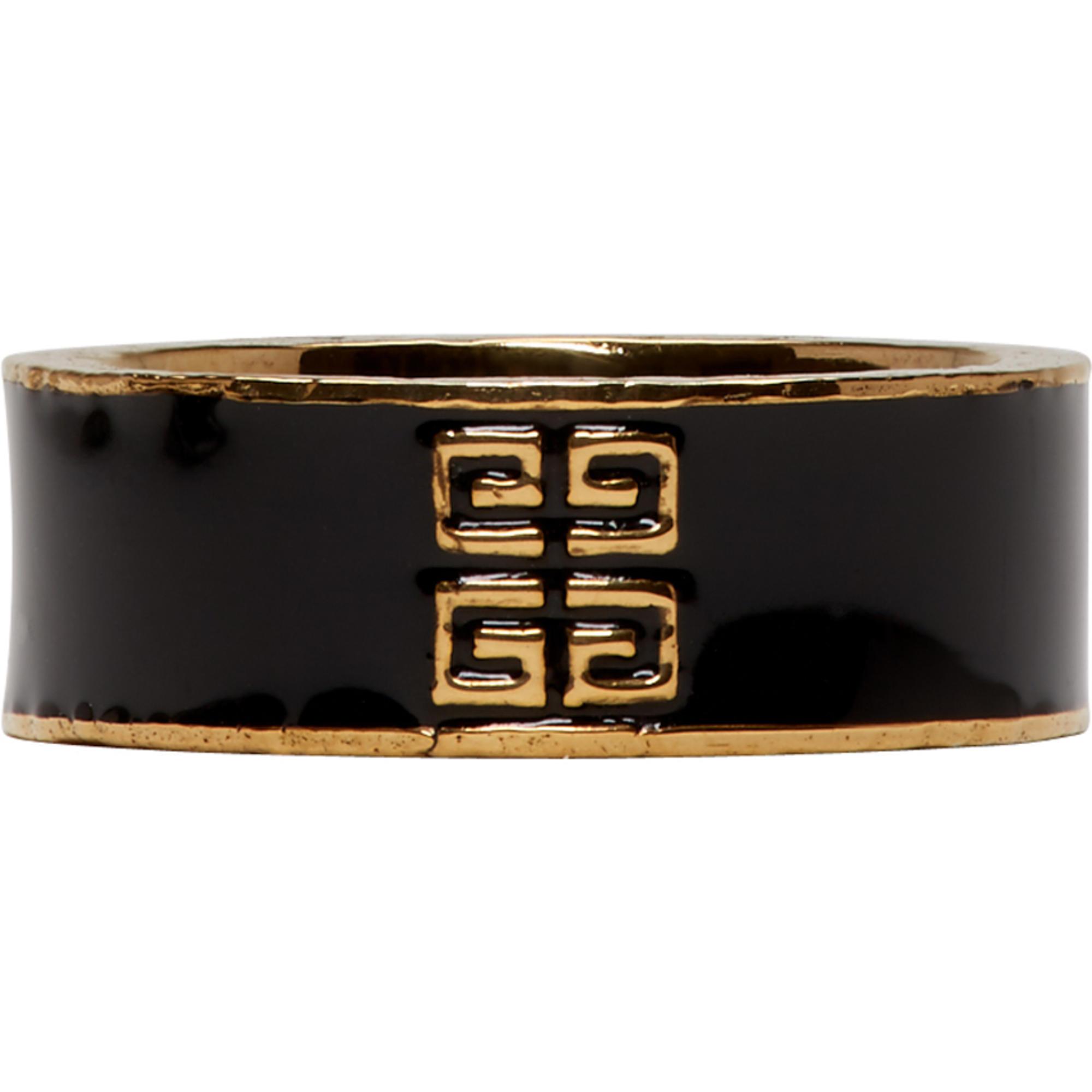 Givenchy Gold And Black My Love 4g Ring in Metallic for Men - Lyst