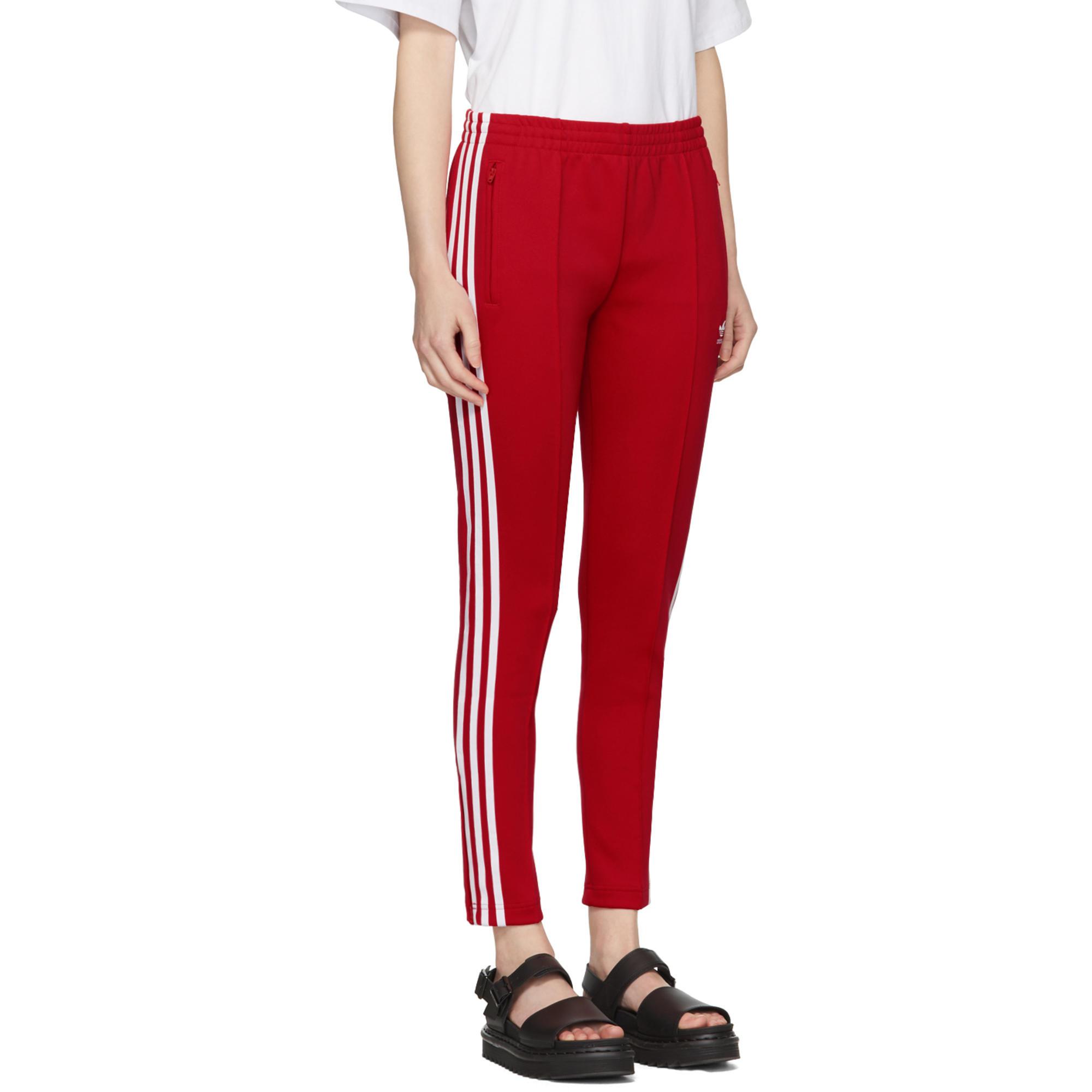 adidas Originals Red Sst Track Pants - Lyst