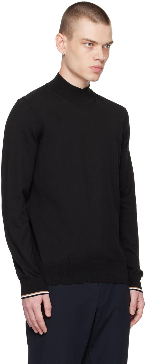 BOSS by HUGO BOSS Black Mock Neck Sweater for Men | Lyst UK