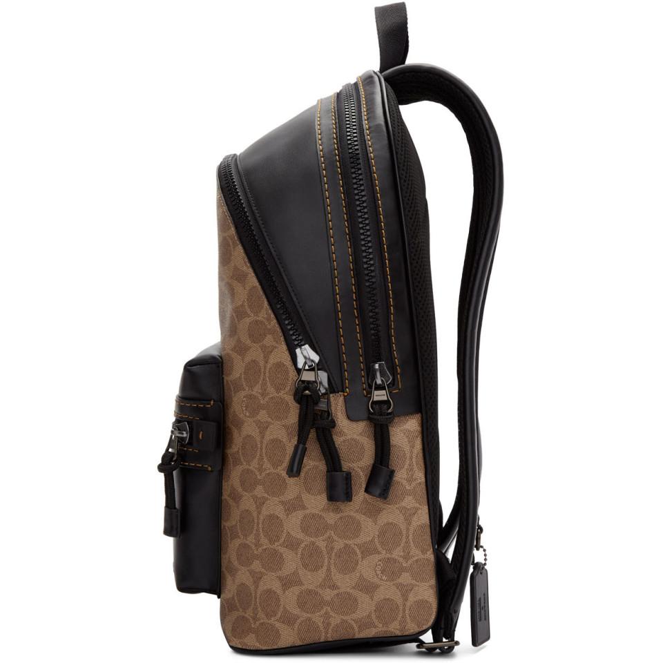 academy backpack in signature canvas with rexy