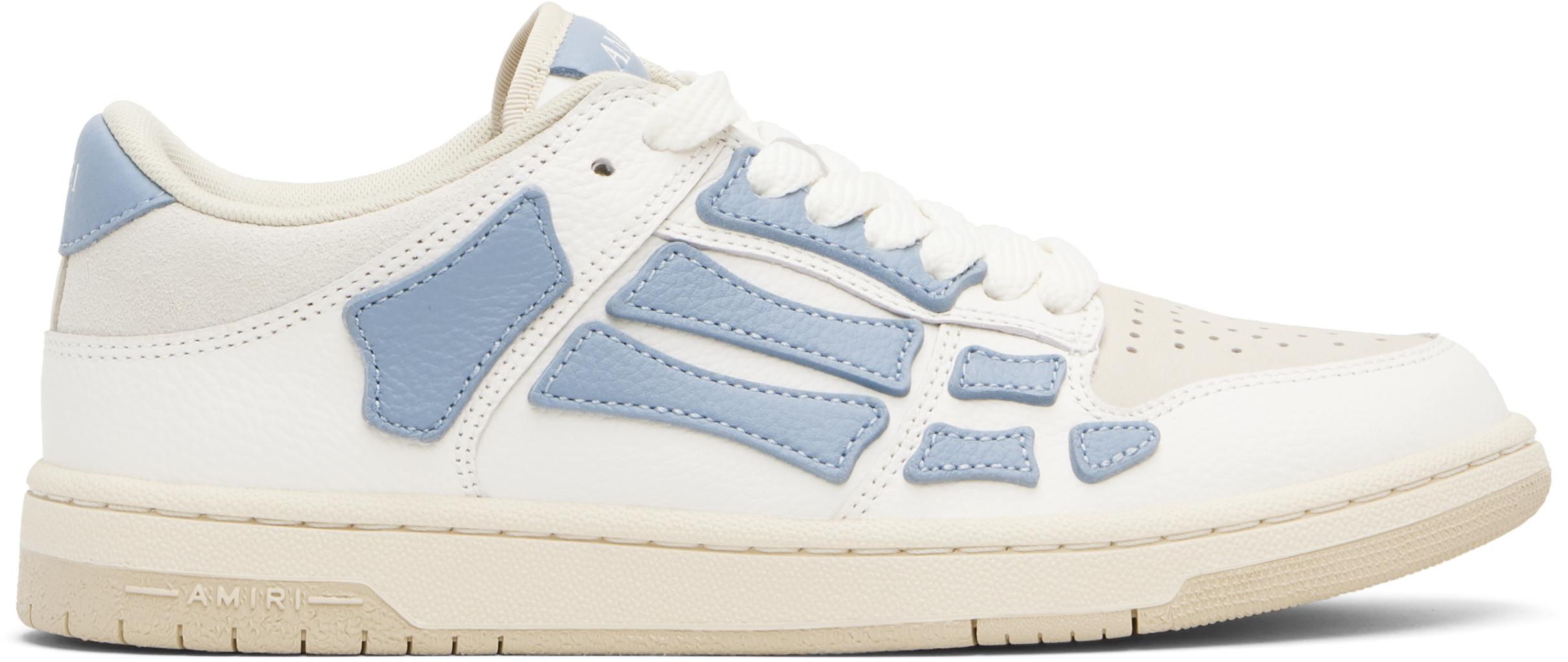 【AMIRI】ホワイト＆ブルー Classic ローカットスニーカー CLASSIC LOW - White Blue – AMIRI