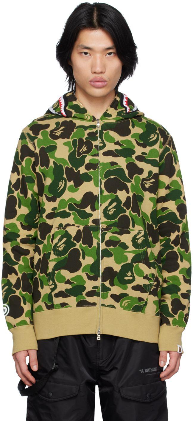A Bathing Ape Abc Camo Shark Hoodie in Green for Men | Lyst
