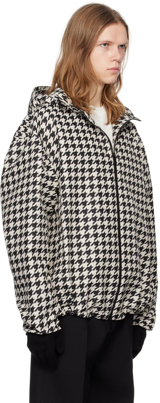 Burberry メンズ ブラック &ホワイト 千鳥格子 ジャケット Burberry メンズ ブラック &ホワイト 千鳥格子 ジャケット