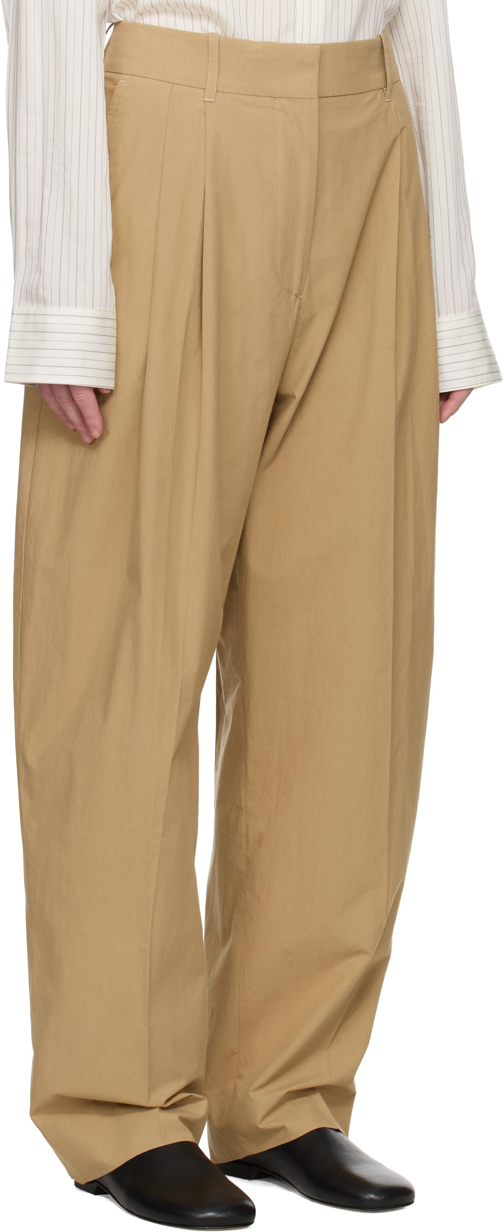 【関税込み】Studio Nicholson ベージュ Fellini トラウザーズ STUDIO NICHOLSON / FELLINI PANT IN DOVEM - HOEK