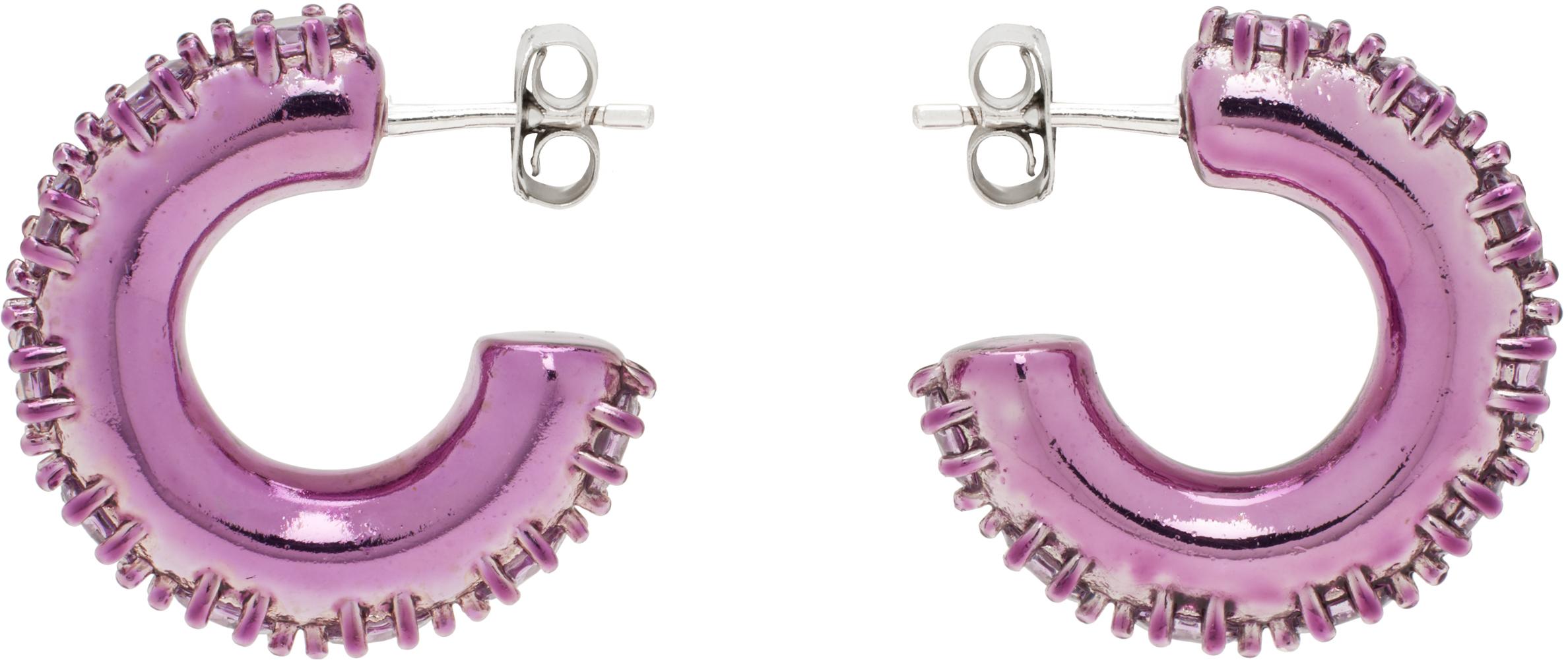 【Justine Clenquet】関税送料込★NINA ピアス ダークパープル Justine Clenquet パープル Nina ミディアム ピアス ブラック | Lyst