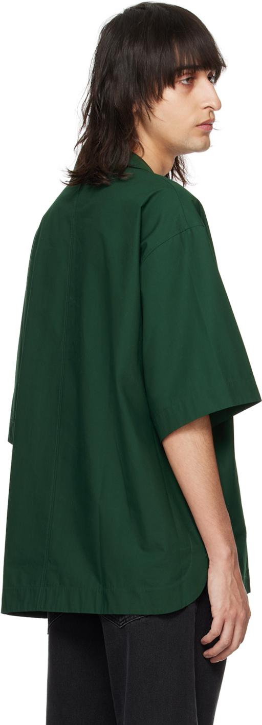 JACQUEMUS コレクショングリーン開襟シャツ 