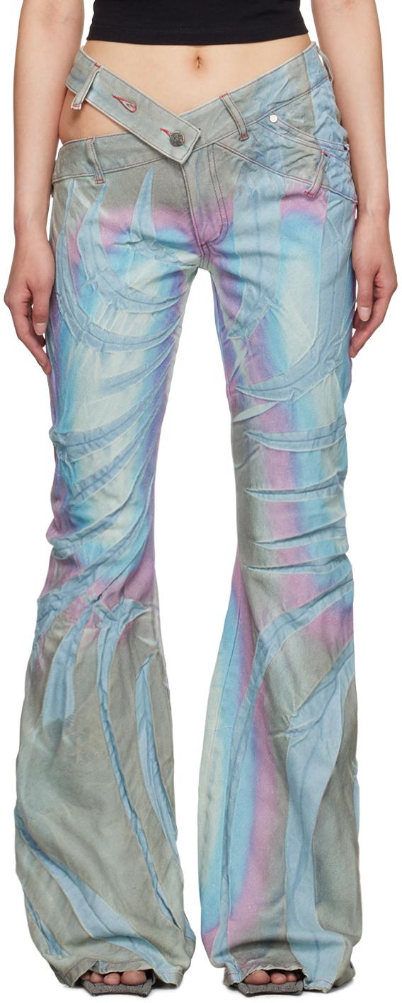 【関税込み】Masha Popova グリーン&ブルー クリース ジーンズ MASHA POPOVA Jeans for Women | Online Sale up to 75% off | Lyst