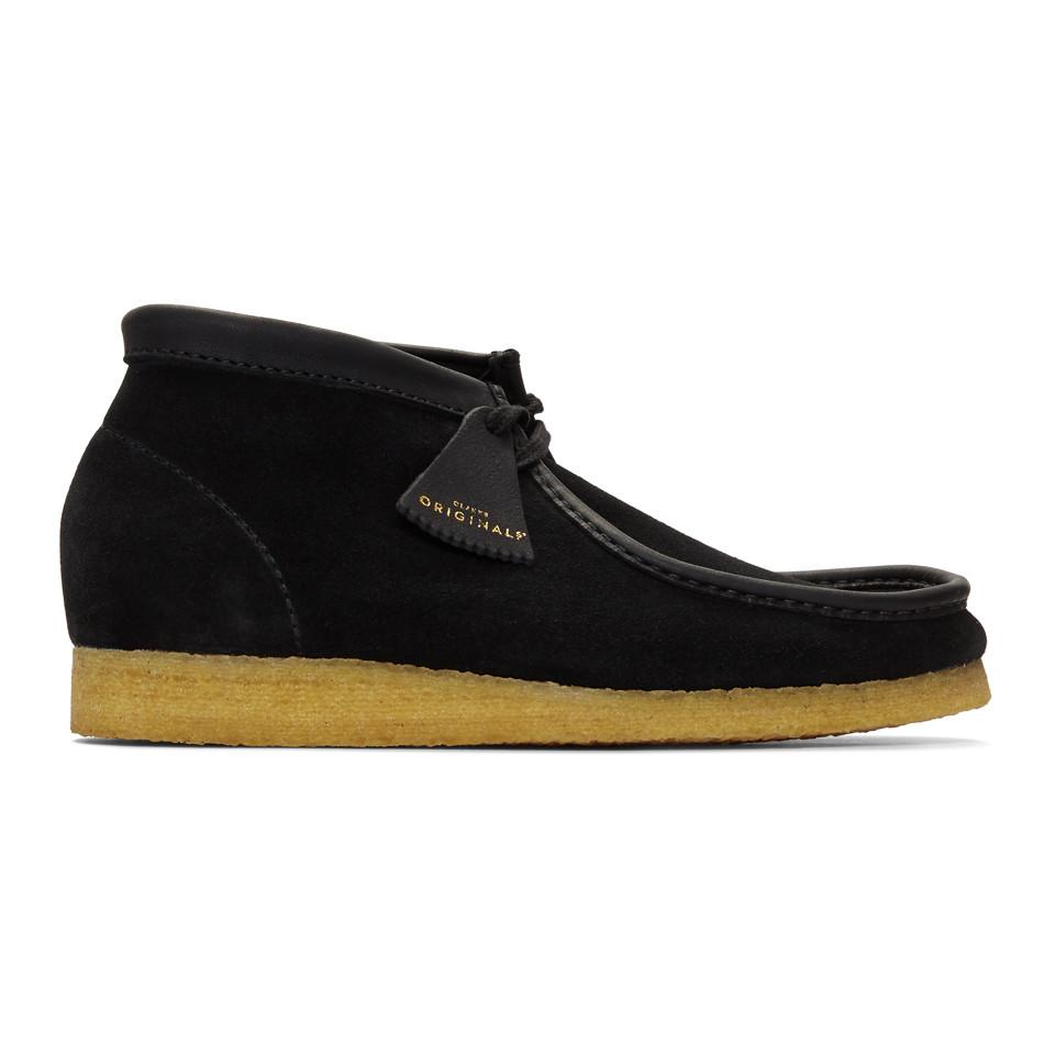 Clarks Black Made In Italy Wallabee Boots for Men | Lyst