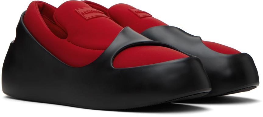 スニーカー FERRAGAMO BLACK AND RED LUNAR SNEAKERS Salvatore Ferragamo Black And Red Lunar Sneakers – BALTINI