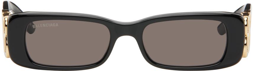 Balenciaga レディース ブラック レクタンギュラー サングラス サングラス
