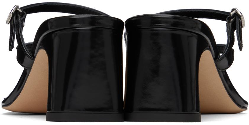サンダル・ミュール Giselle Sandals - Aeyde - Leather - Black Aeyde Giselle Heeled Sandals in Black | Lyst