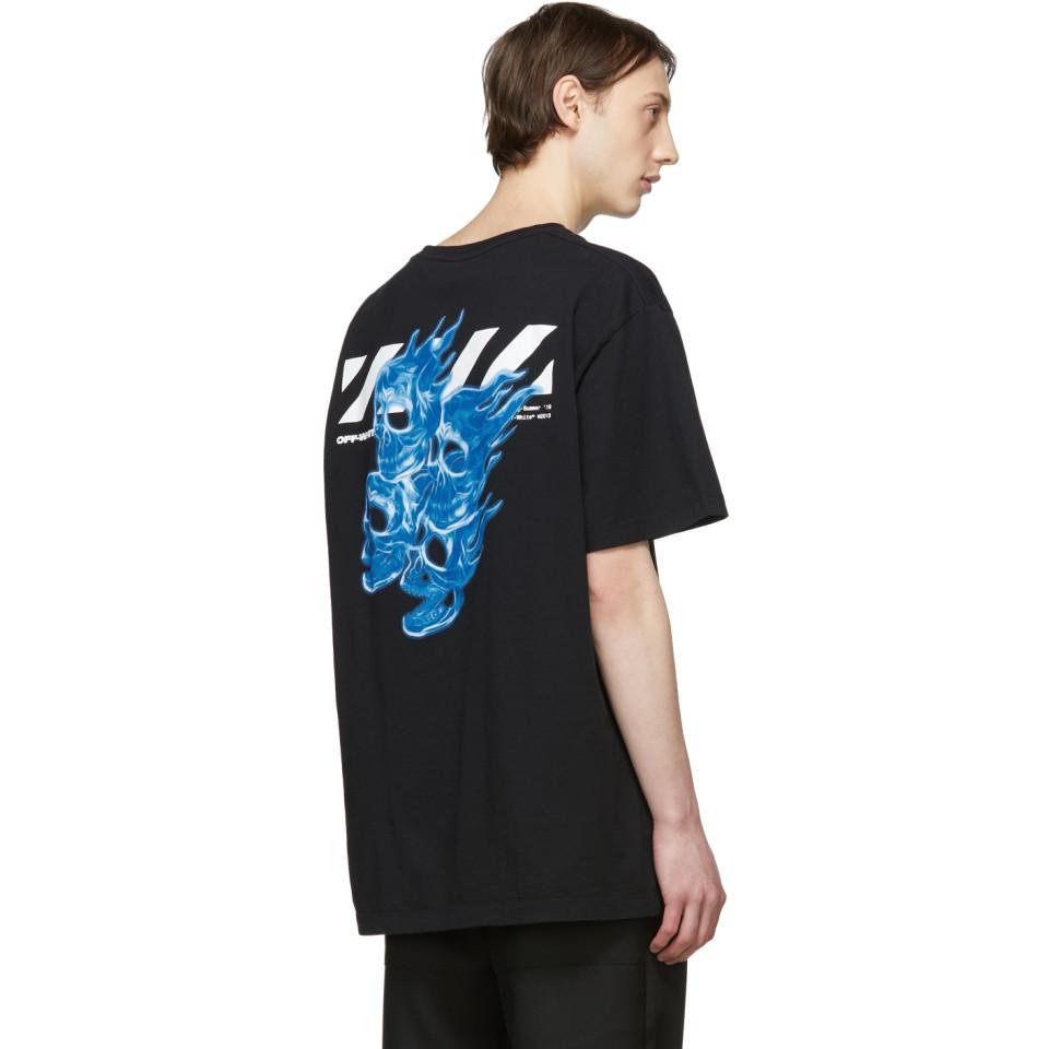 Off-White c/o Virgil Abloh Cotton Black Oversized Diag Skulls T-shirt for  Men | Lyst