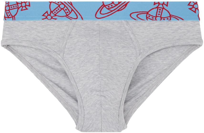Vivienne Westwood メンズ グレー マルチカラー Orb ブリーフ 3