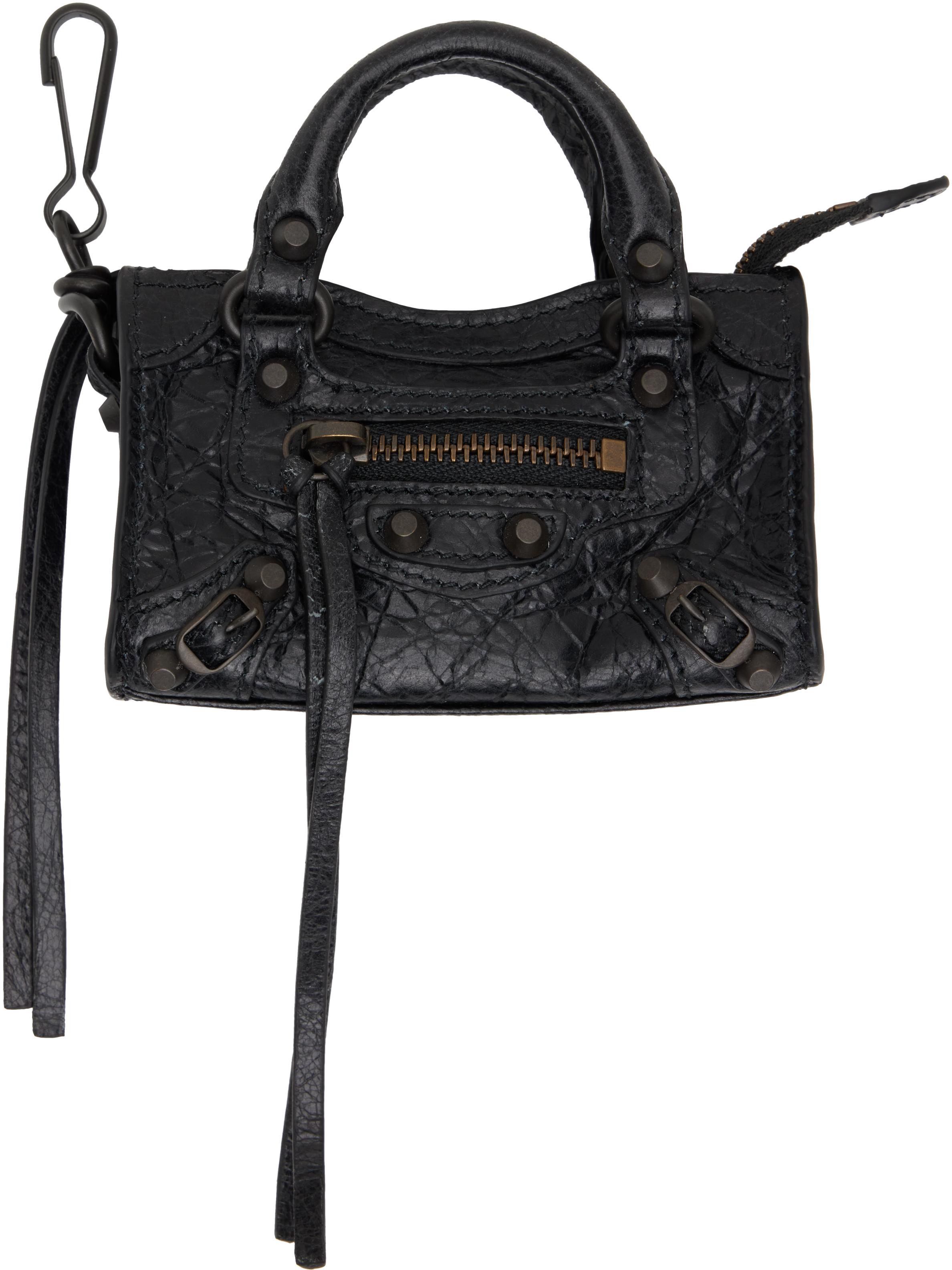 Balenciaga 'Le City' Micro Bag Charm in Black | Lyst