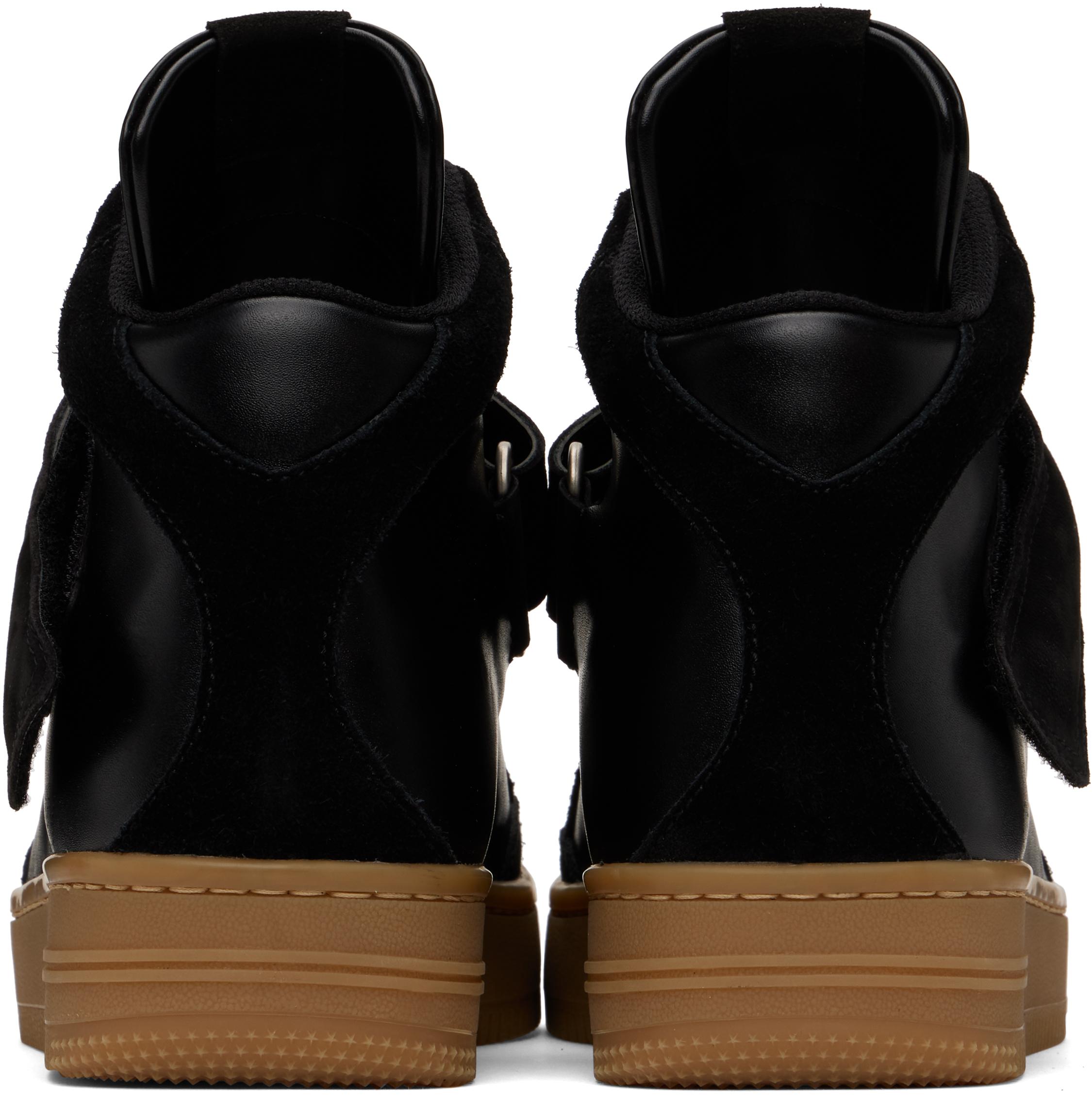 スニーカー [OPEN YY] YY VELCRO HIGH SNEAKERS - BLACK Black YY Velcro High Sneakers by OPEN YY on Sale