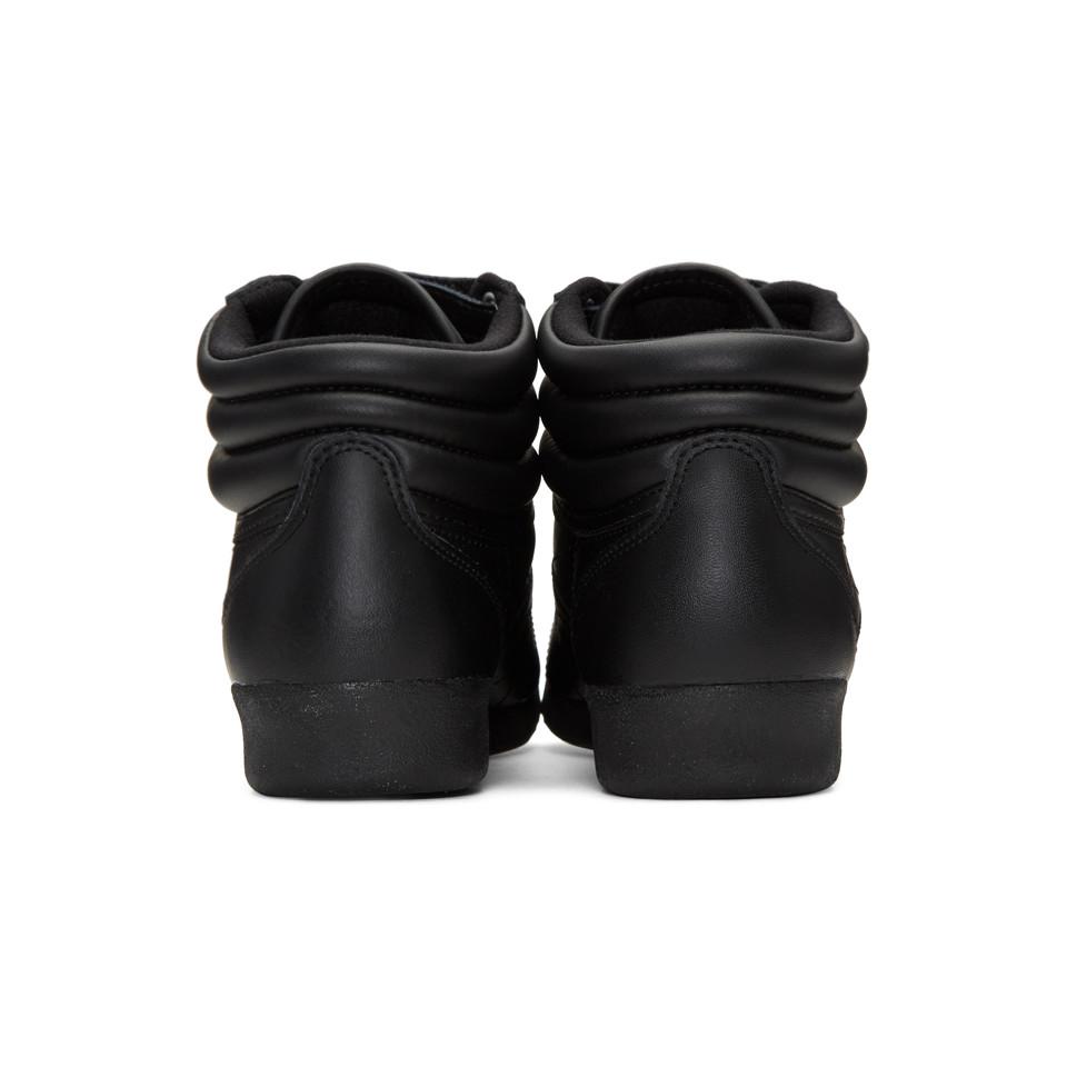 Reebok Black Freestyle High-top Sneakers - Lyst