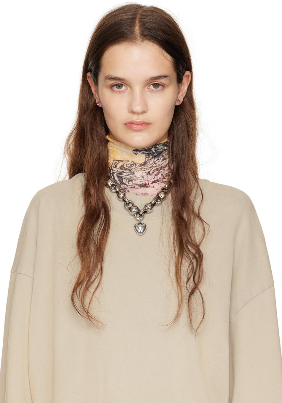 Acne Studios シルバー Heart チャームネックレス メタリック | Lyst