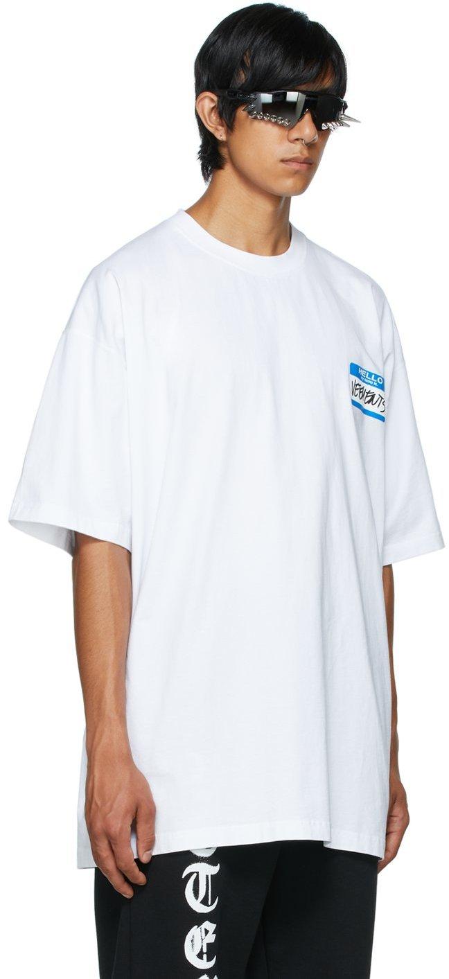 Vetements Cotton 'my Name Is ' T-shirt in White for Men | Lyst