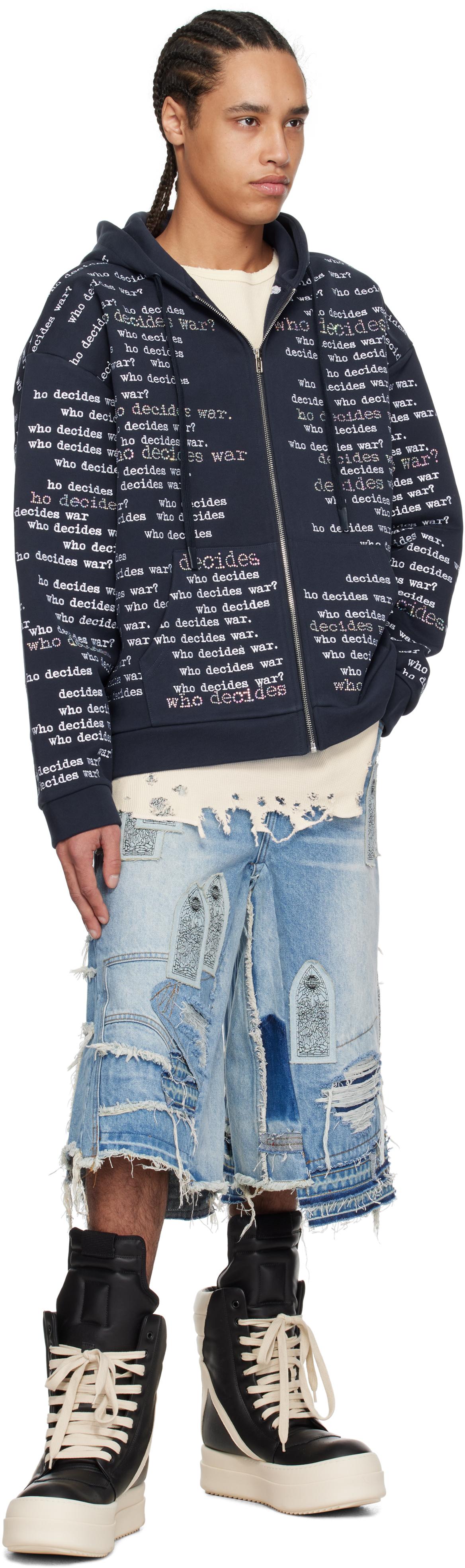 【関税込み】Who Decides War ネイビー WDW Scripture フーディ WDW SCRIPTURE HOODED PULLOVER – WHO DECIDES WAR