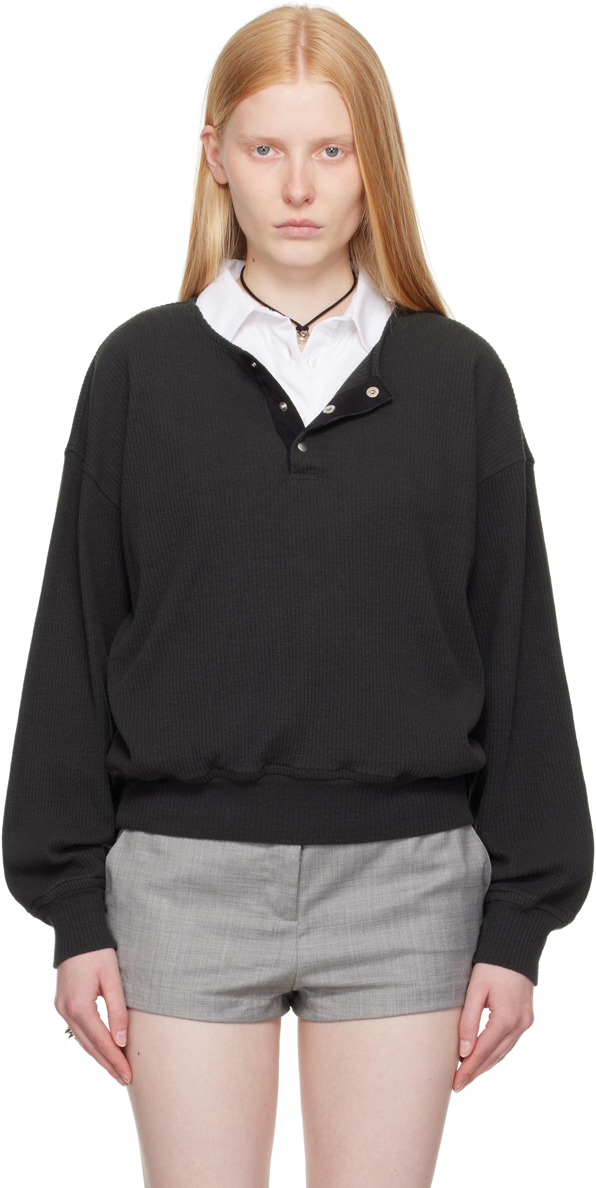 Our Legacy Balloon Sweatshirt スウェット Our Legacy - Ballon Sweatshirt Black Rib