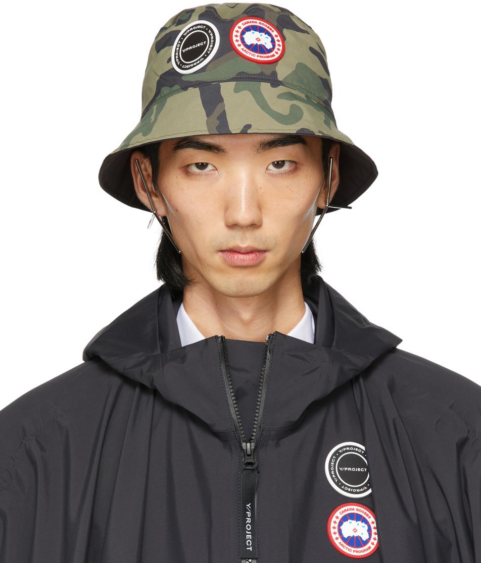 Camo Reversible Bucket Hat in Black 