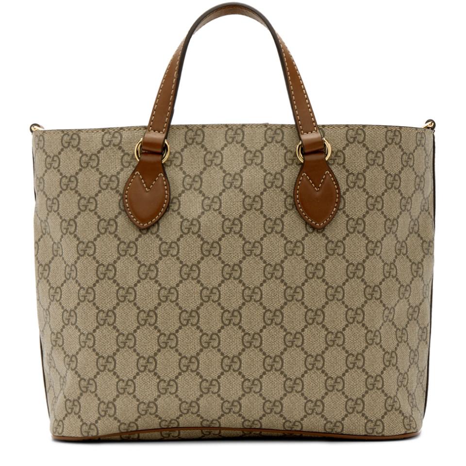 beige gg supreme eden tote
