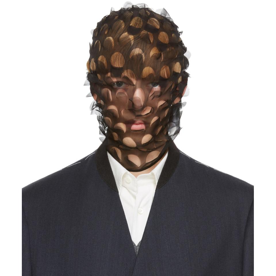 Black Silk Face Veil for Men | Lyst