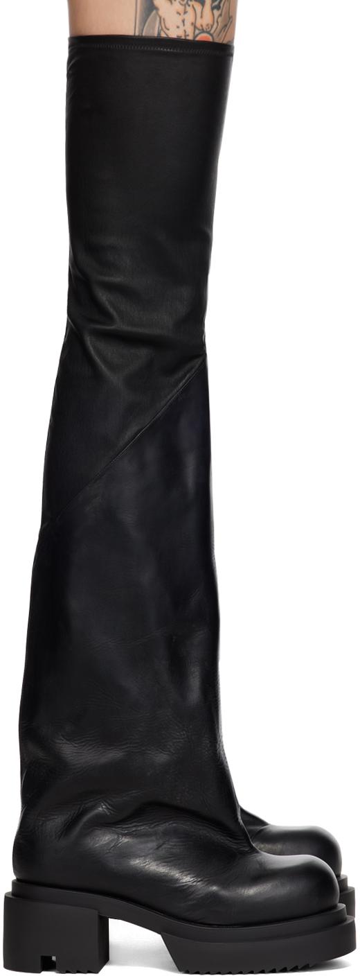 Rick Owens Black Flared Bogun Boots for Men | Lyst UK